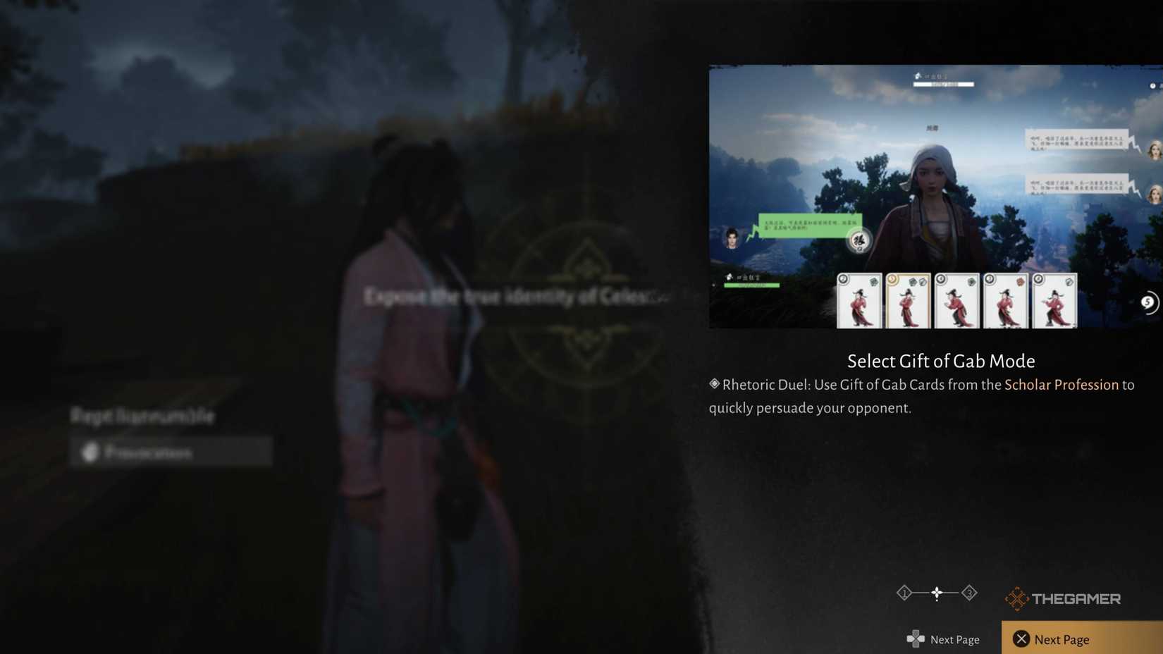 The modes of the gift of gab minigame in where winds meet.