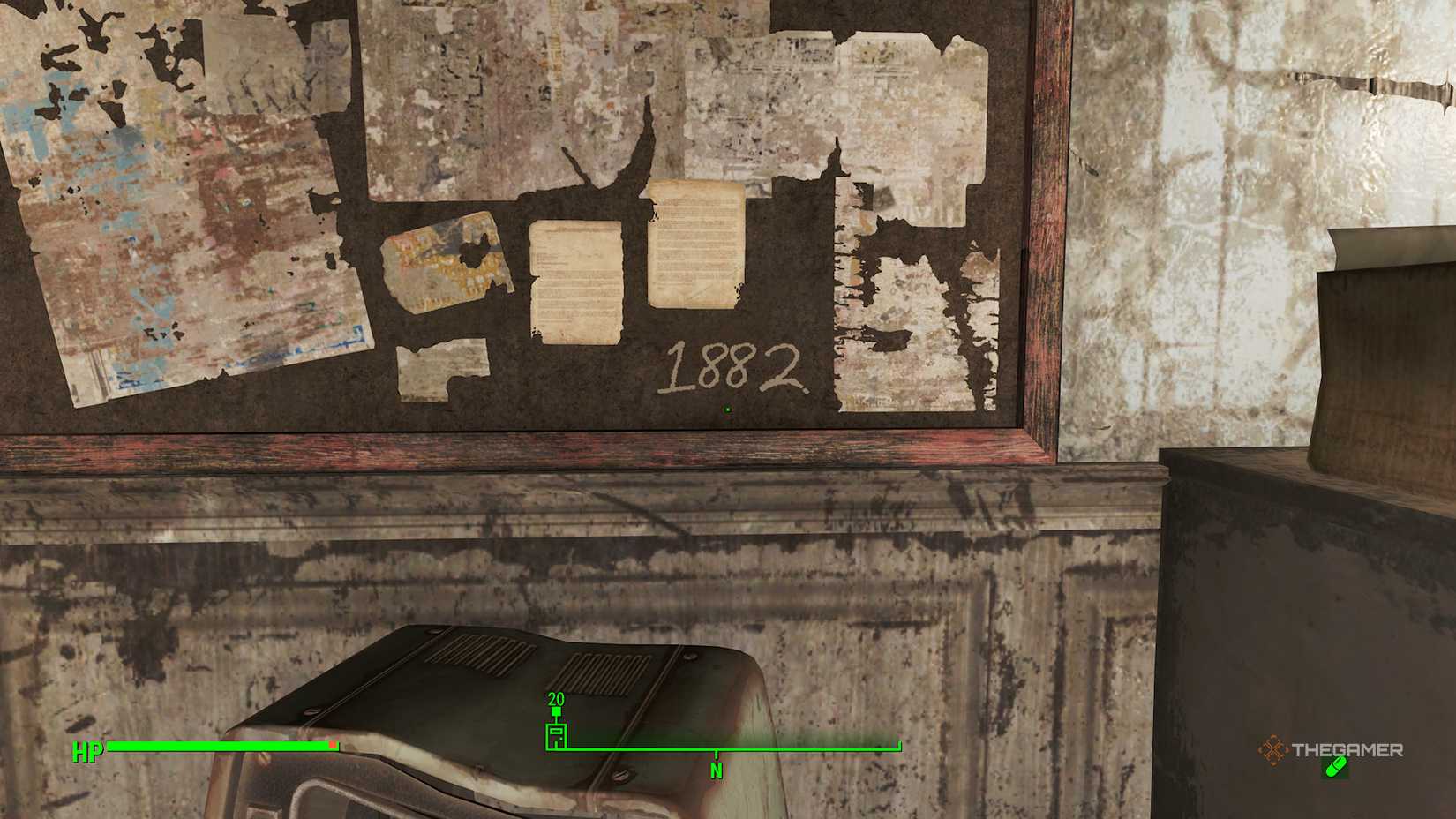 The number 1882 on a board in Fallout 4.