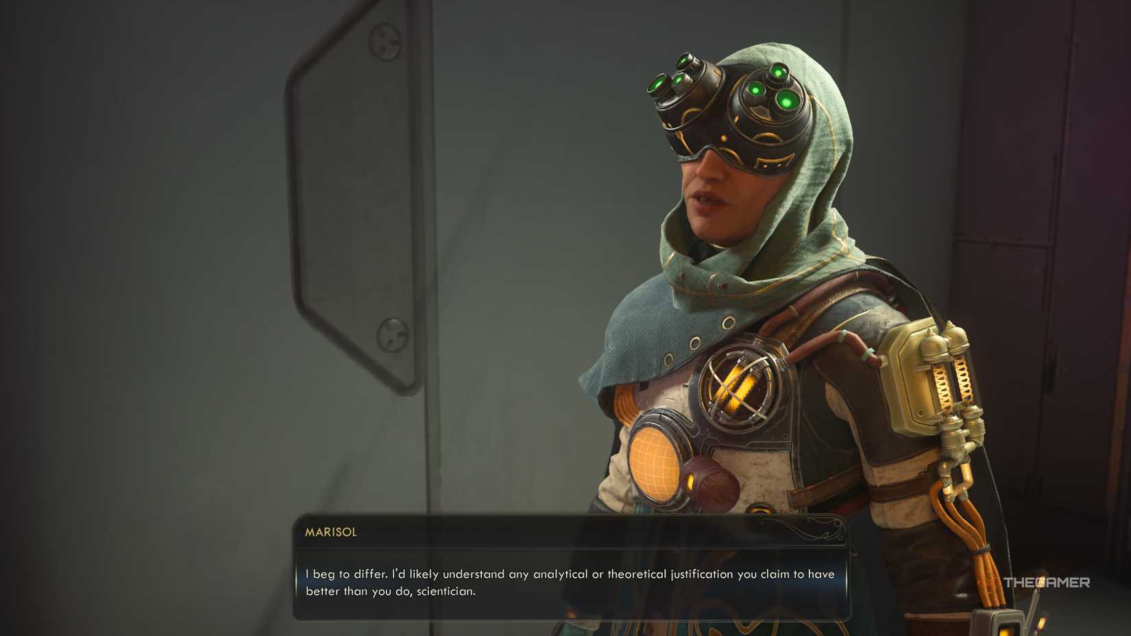 Marisol talking to Victor in The Outer Worlds 2.