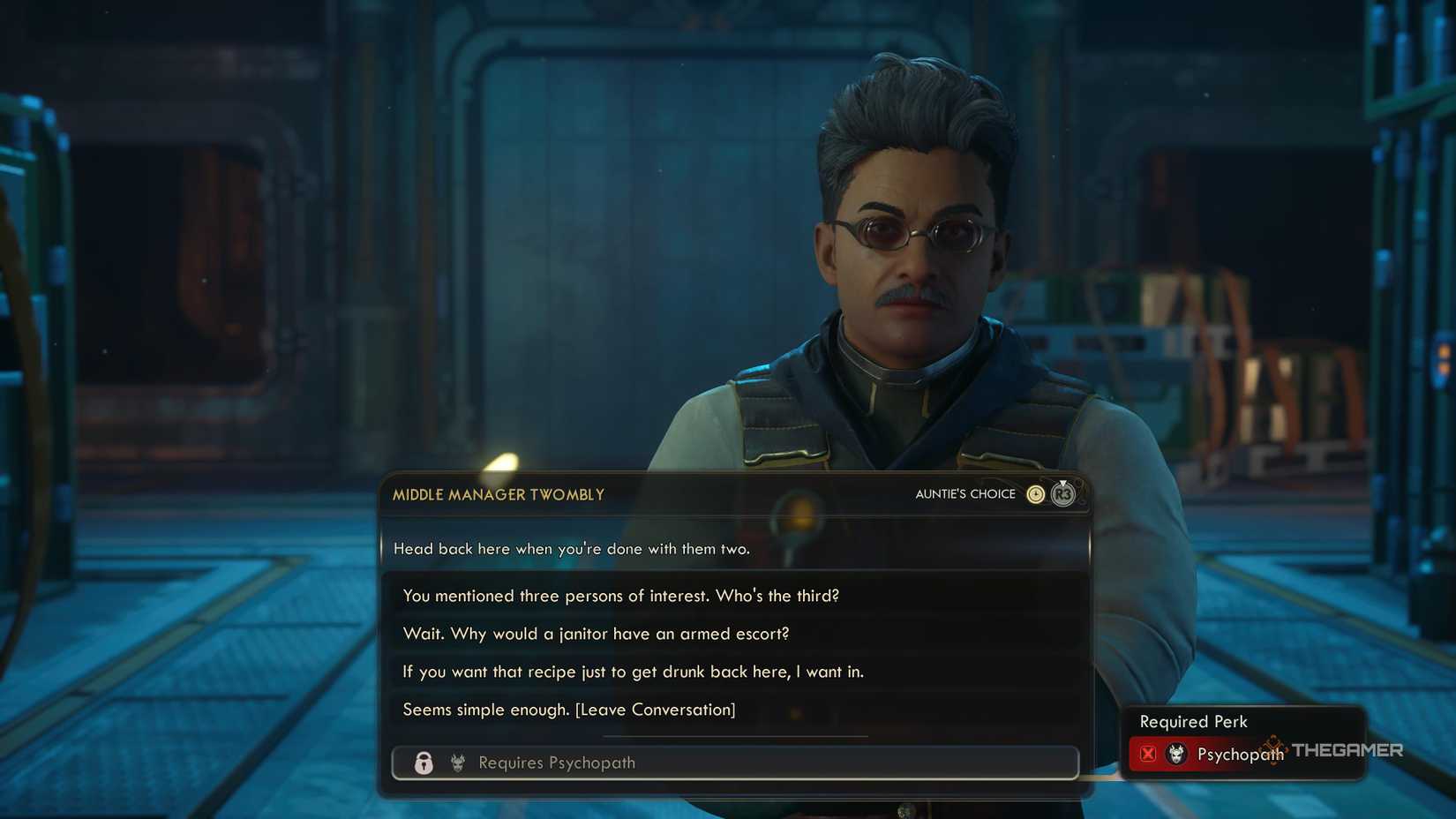 Speaking to twombley about the objectives in the outer worlds 2.