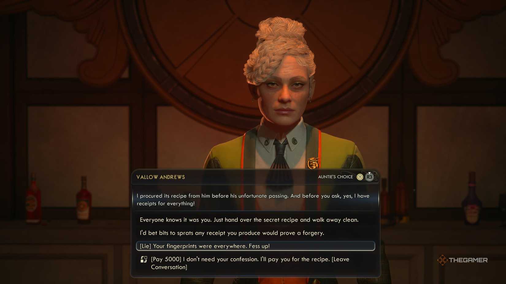 Speaking to vallow andrews about the raptidon bite recipe in the outer worlds 2.