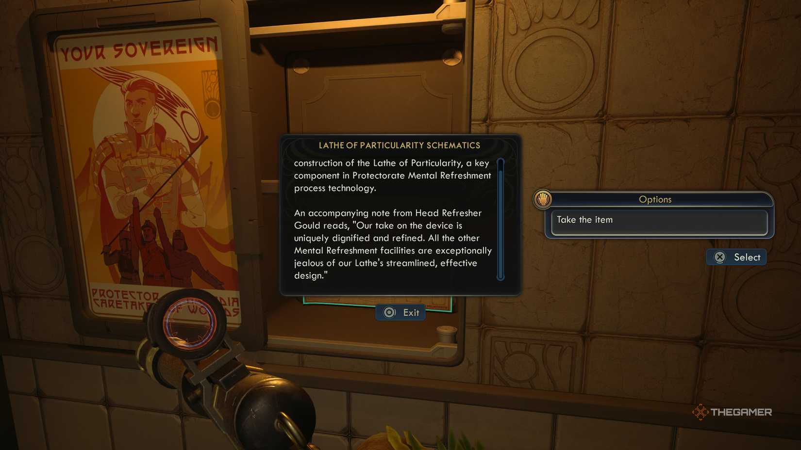 Acquiring the schematics to the lathe of particularity in the outer worlds 2.