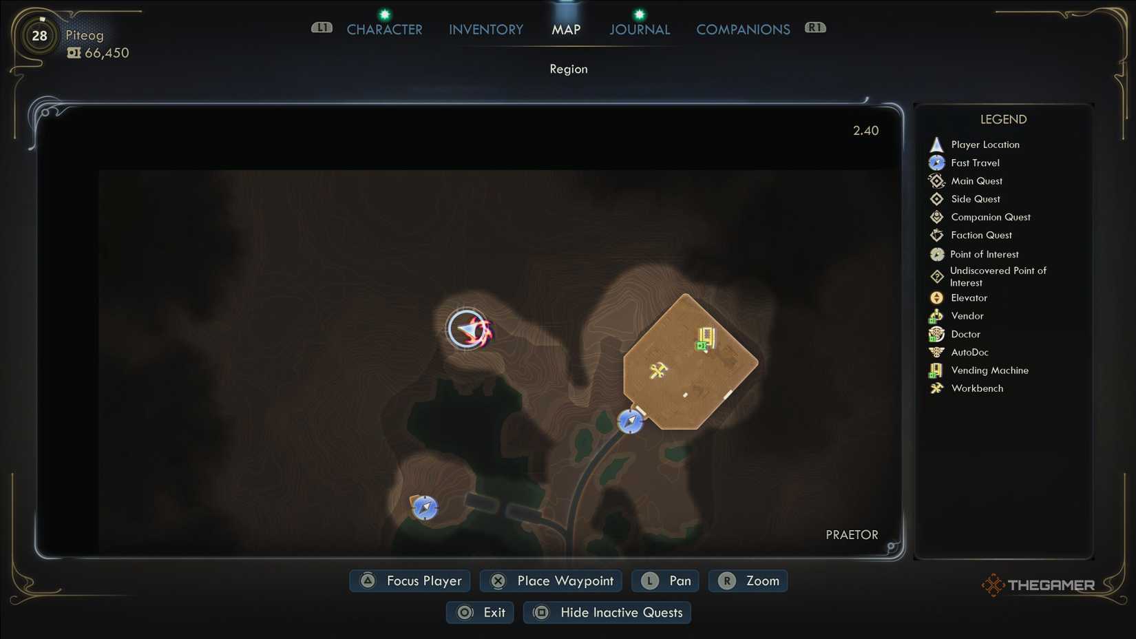 The location of a glorious dawn camp in the outer worlds 2 on the map.