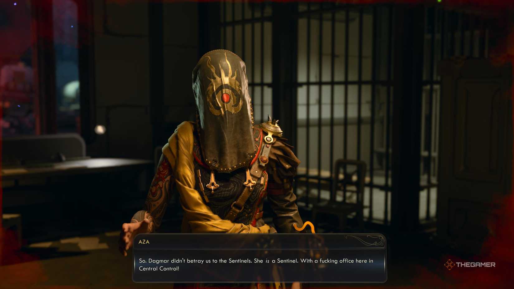 Aza talking about Dagmar in The Outer Worlds 2.