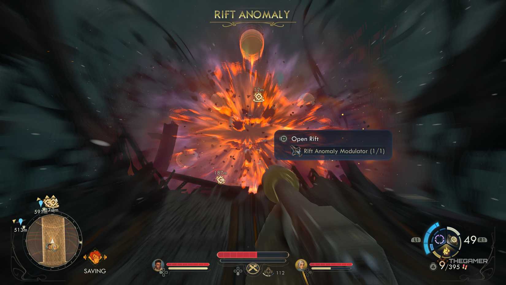 Approaching the rift on the broken bridge of the archive in the outer worlds 2.