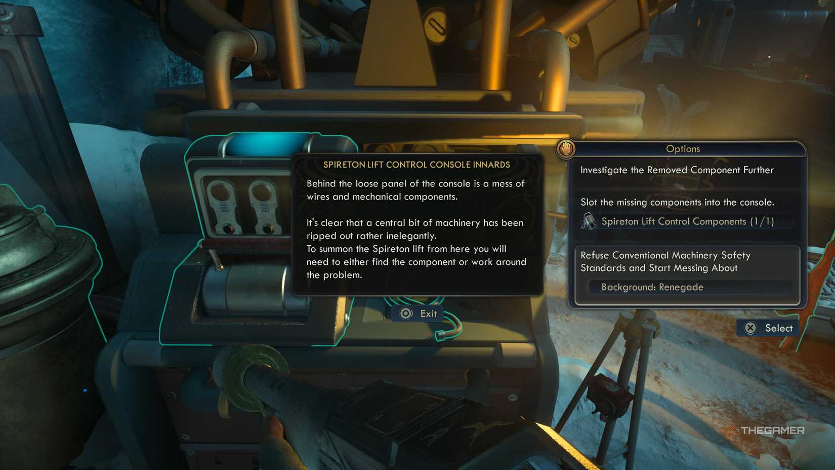 The various ways of restoring the spireton lift controls in the outer worlds 2.