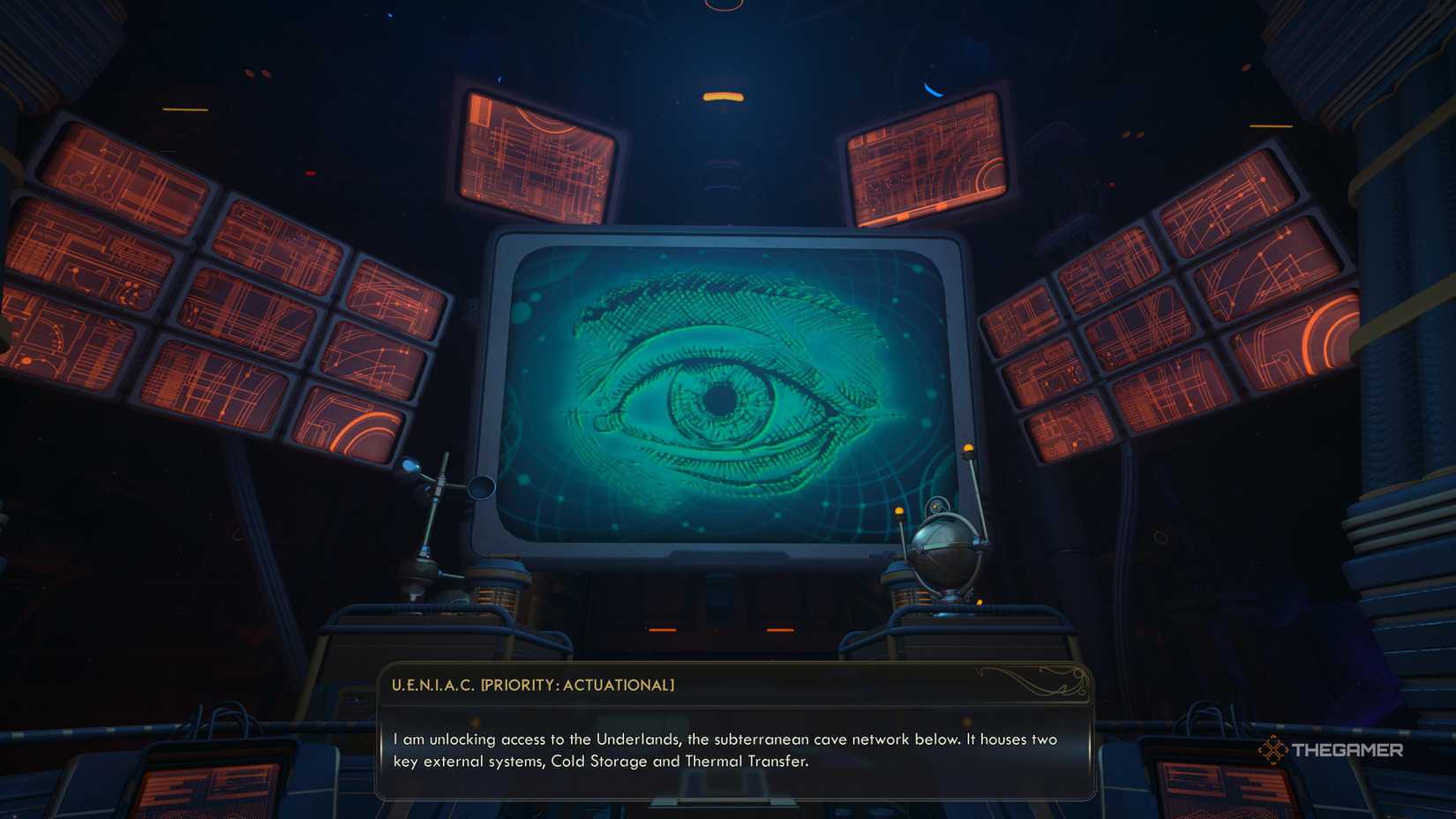 The UENIAC computer opening the underlands in the outer worlds 2.