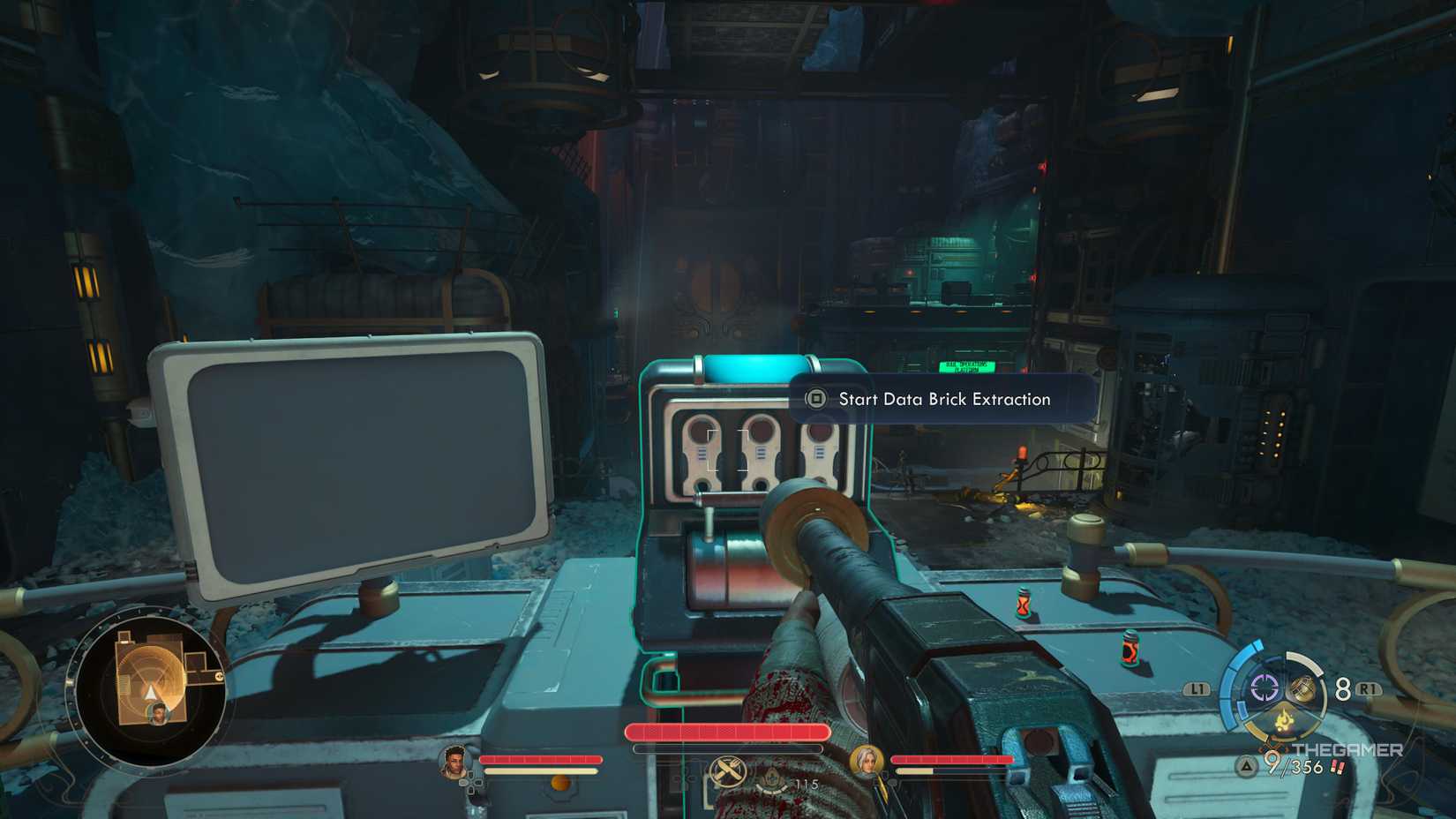 Starting data brick extraction in the archive in the outer worlds 2.