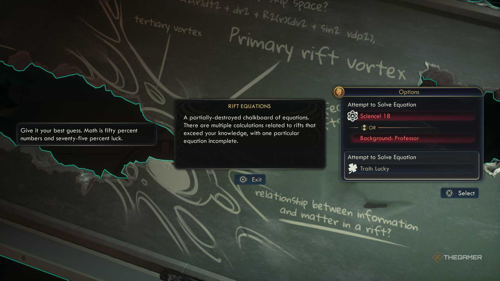 The equation to shut down the rift hazard in the outer worlds 2.