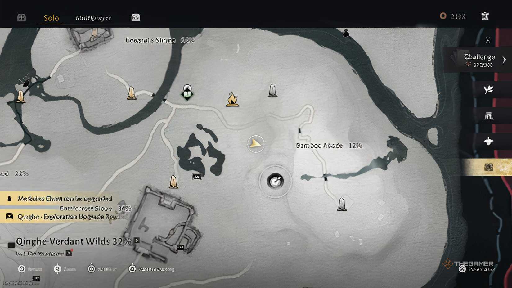 The Silver Needle Sanctum Dragon Key Entrance in Where Winds Meet for the Panacea Fan Martial Art.