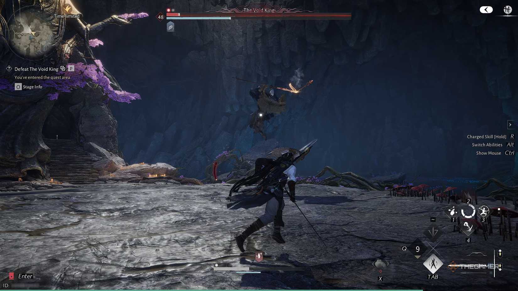 The Void King using his gold attack in Where Winds Meet.