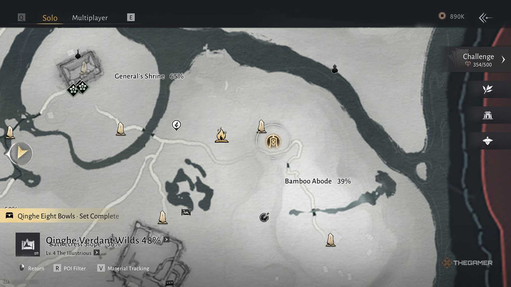 The location of the fourth clue in Where Winds Meet.