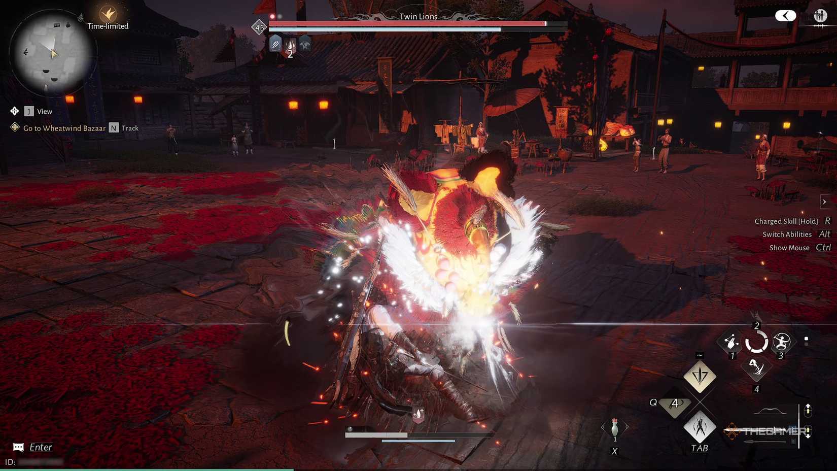 The player parrying an attack from the Twin Lions in Where Winds Meet.