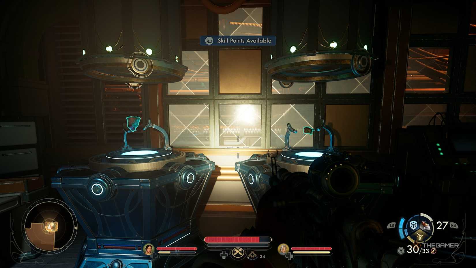 Two grafting parts in The Outer Worlds 2.