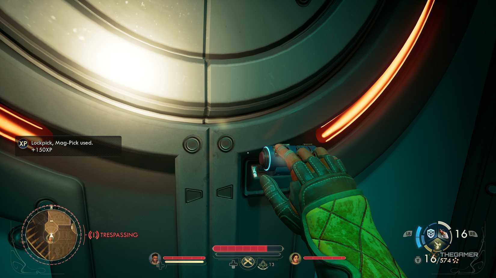 Unlocking a door with the lockpick in The Outer Worlds 2.