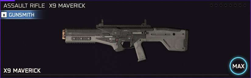 X9 Maverick weapon icon in the loadout menu of Black Ops 7.