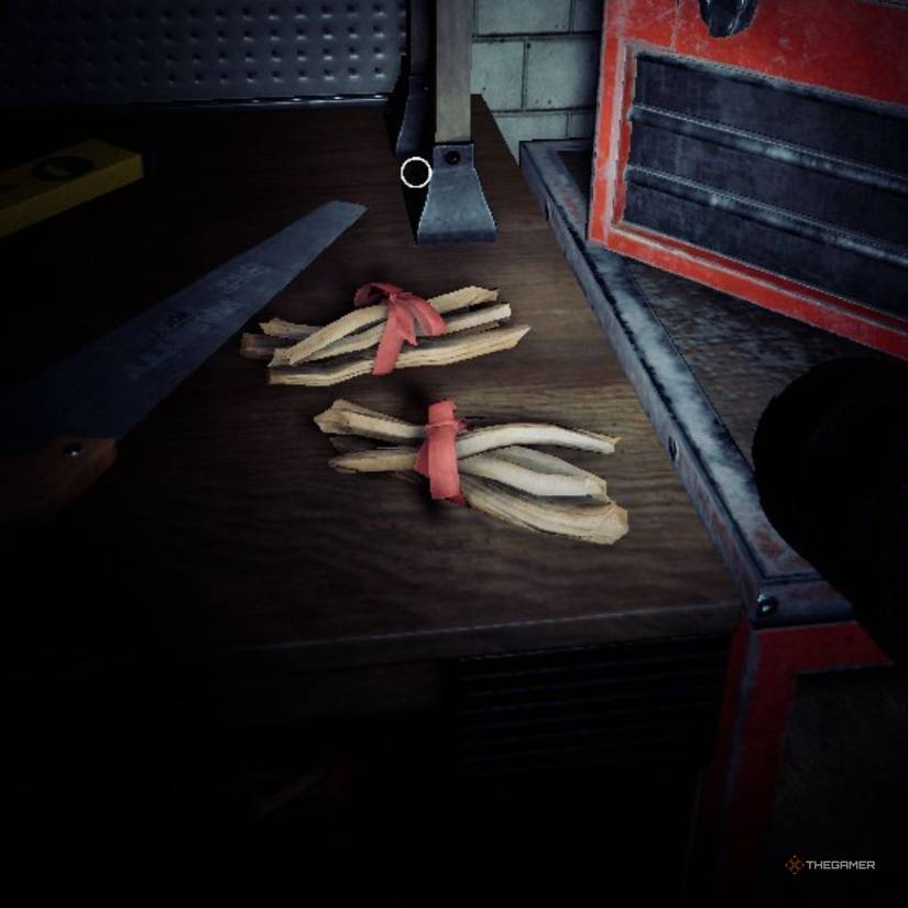 Krampus present on a table in Phasmophobia.