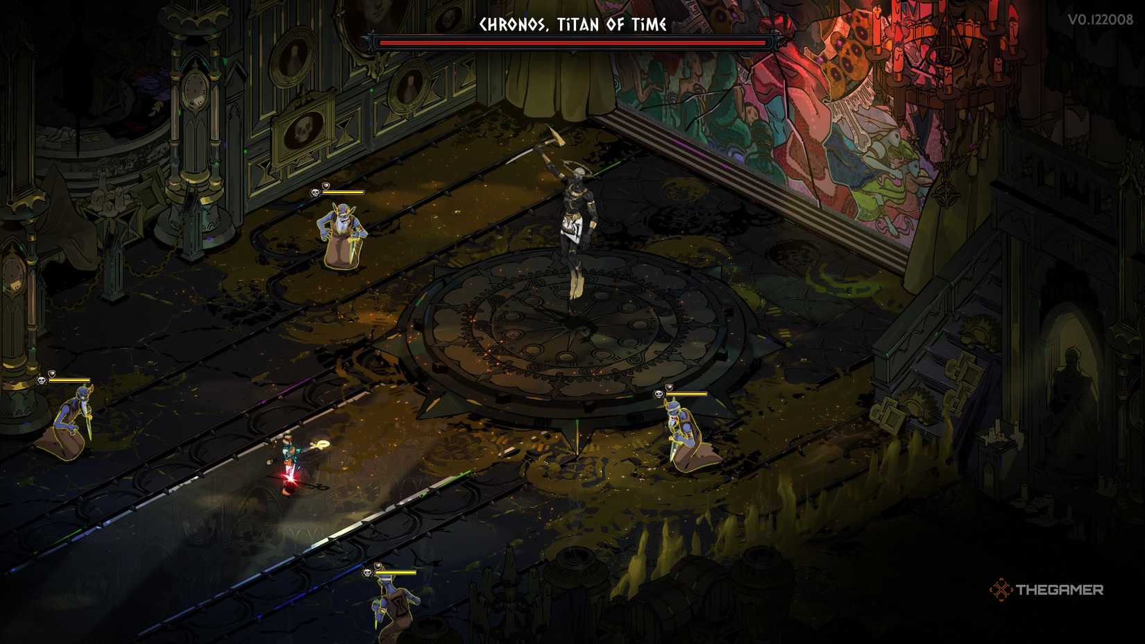 Unrivaled Chronos begins his fight against Melinoe in Hades 2.