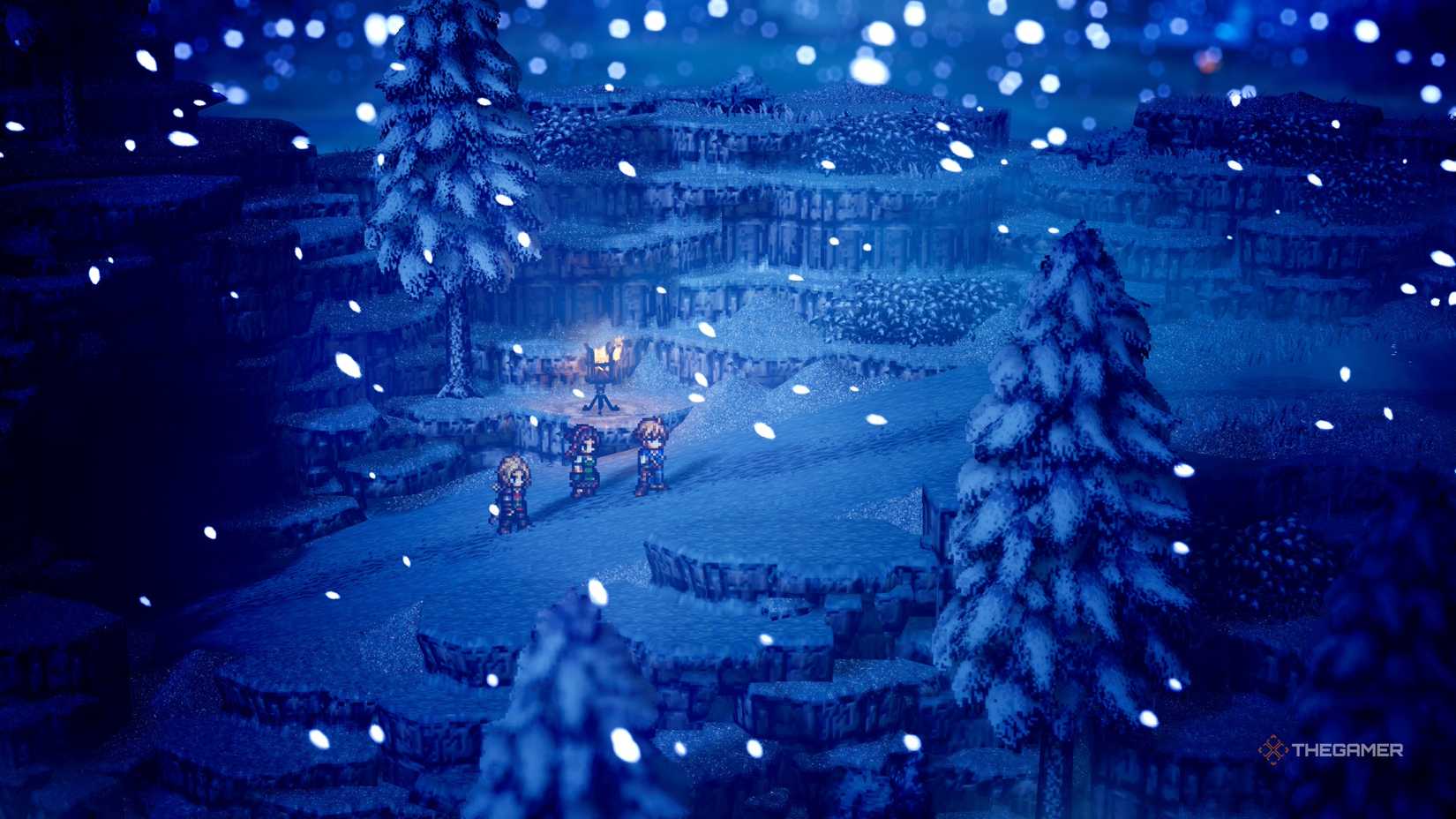 Crossing more ice in Octopath Traveler 0.