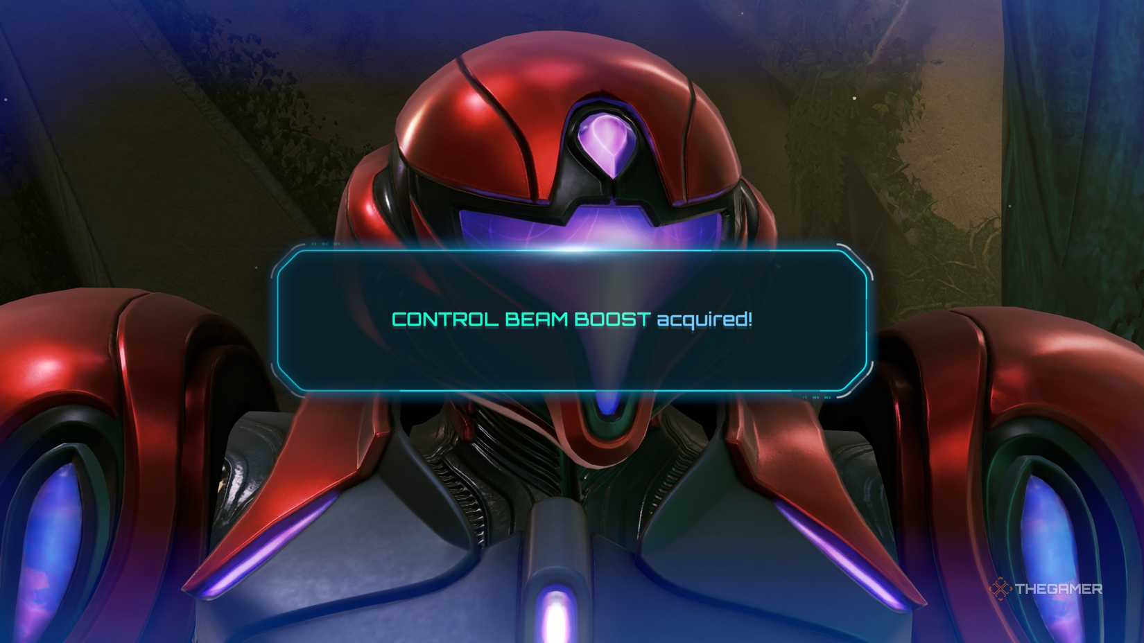 Samus earns a control beam boost upgrade in Metroid Prime 4: Beyond. 