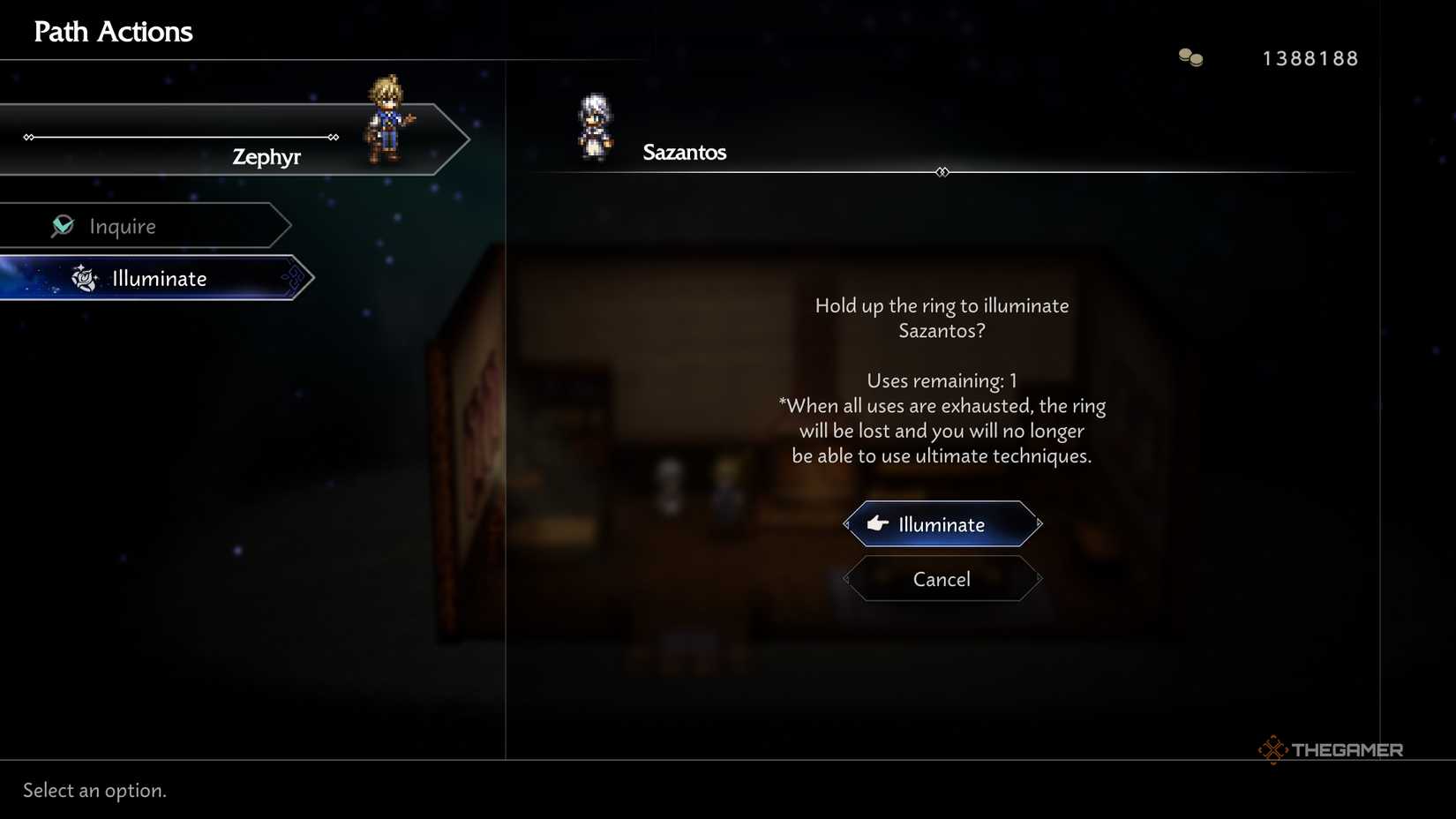 Illuminating Sazantos in Octopath Traveler 0.
