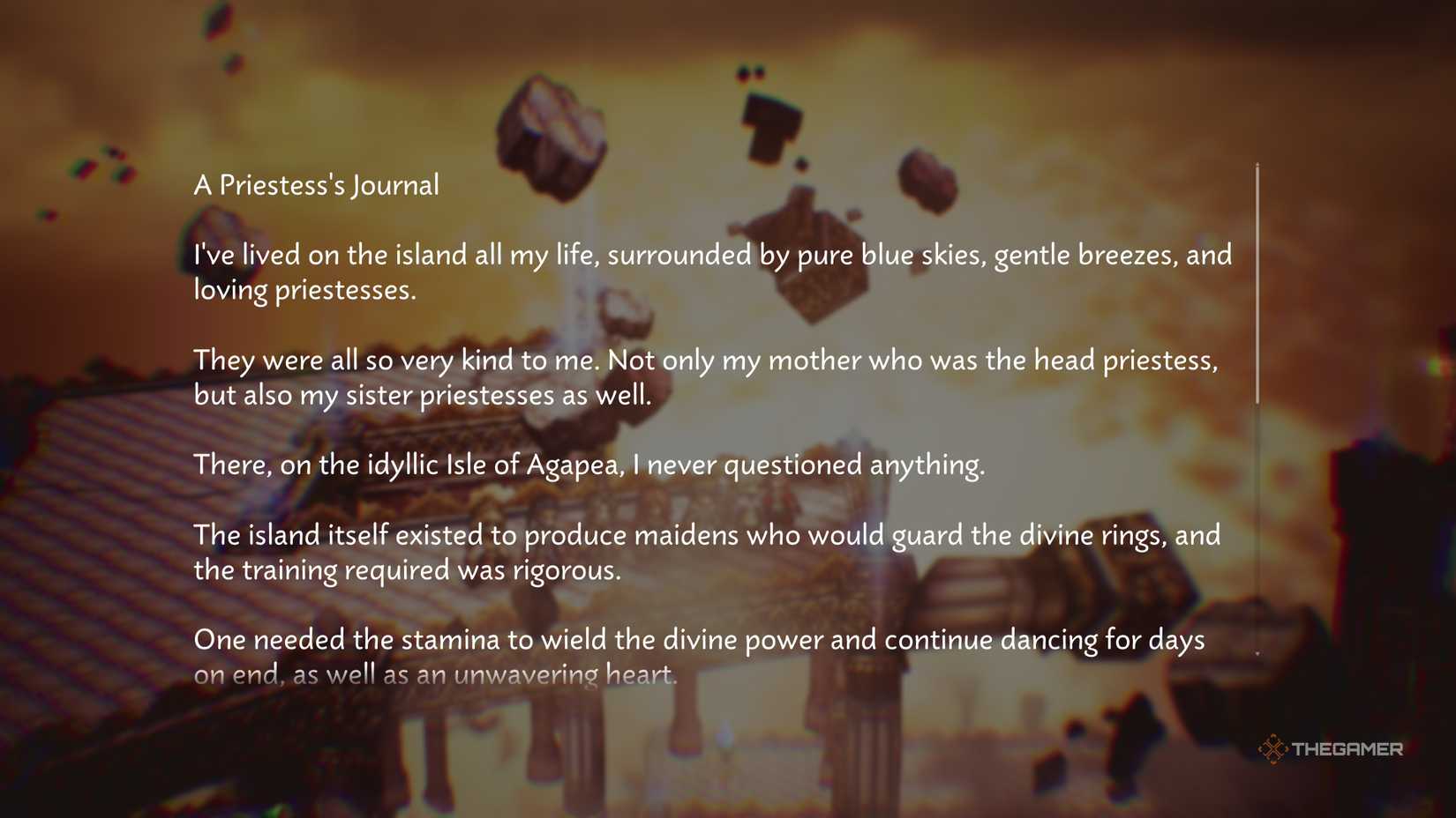 Signa's journal in Octopath Traveler 0.
