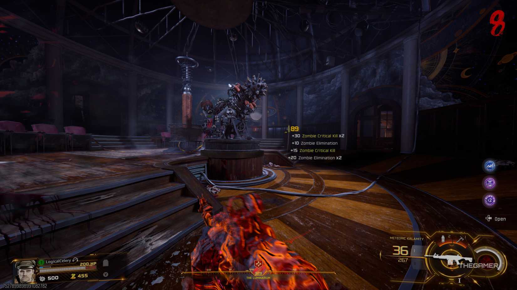 Black Ops 7 player looking at a trap in the Luminarium.