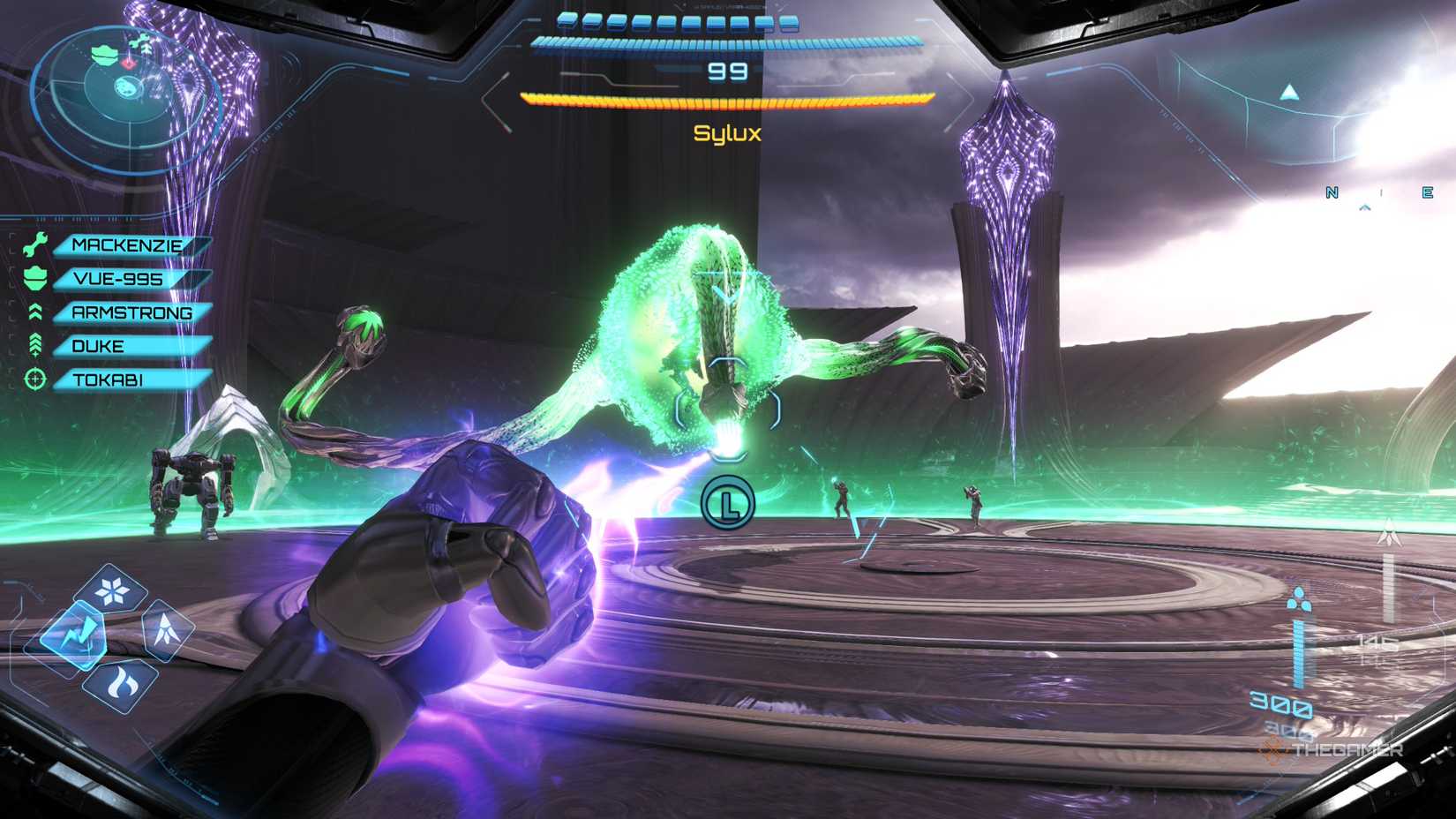 A player beating Sylux the final boss in Metroid Prime 4: Beyond.