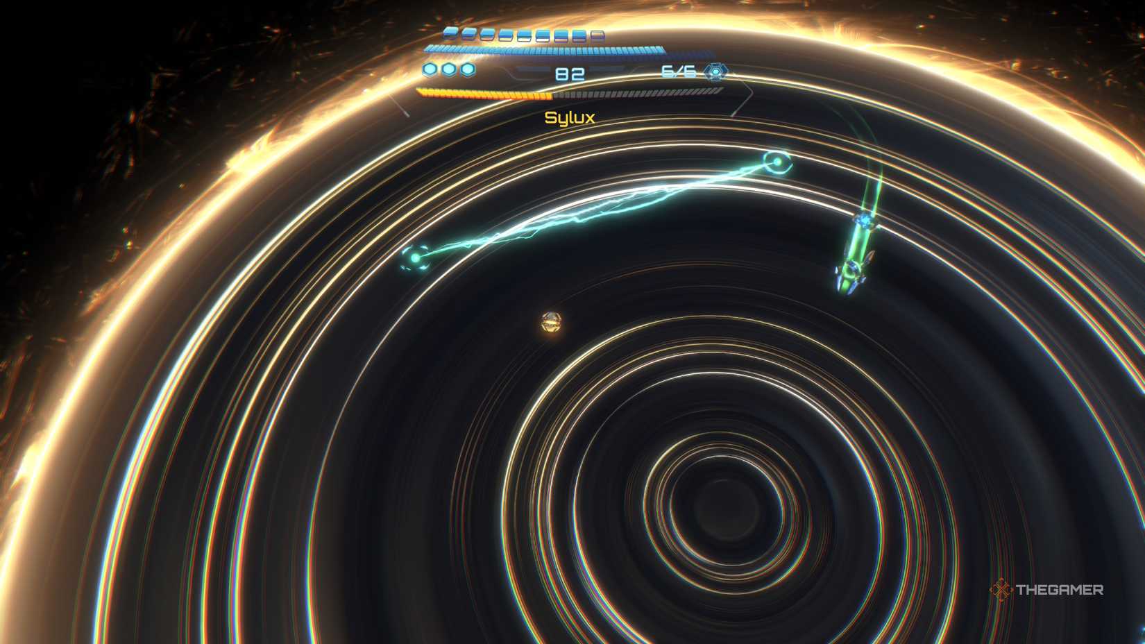 A player beating Sylux the final boss in Metroid Prime 4: Beyond.