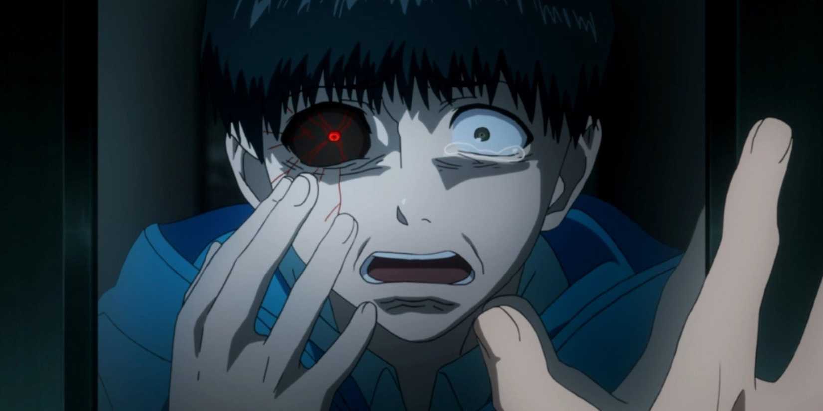 Kaneki is Deep In Despair About His New Half-Ghoul Life in Tokyo Ghoul.