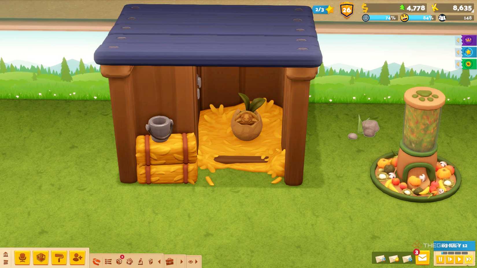 A baby tortoise in Two Point Museum Zooseum.