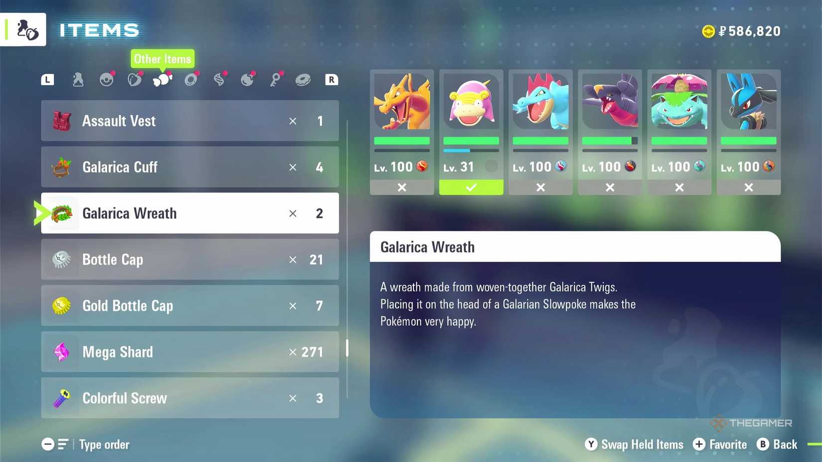 A Galarica Wreath and Galarica Cuff to evolve Galarian Slowpoke in Pokemon Legends: Z-A.