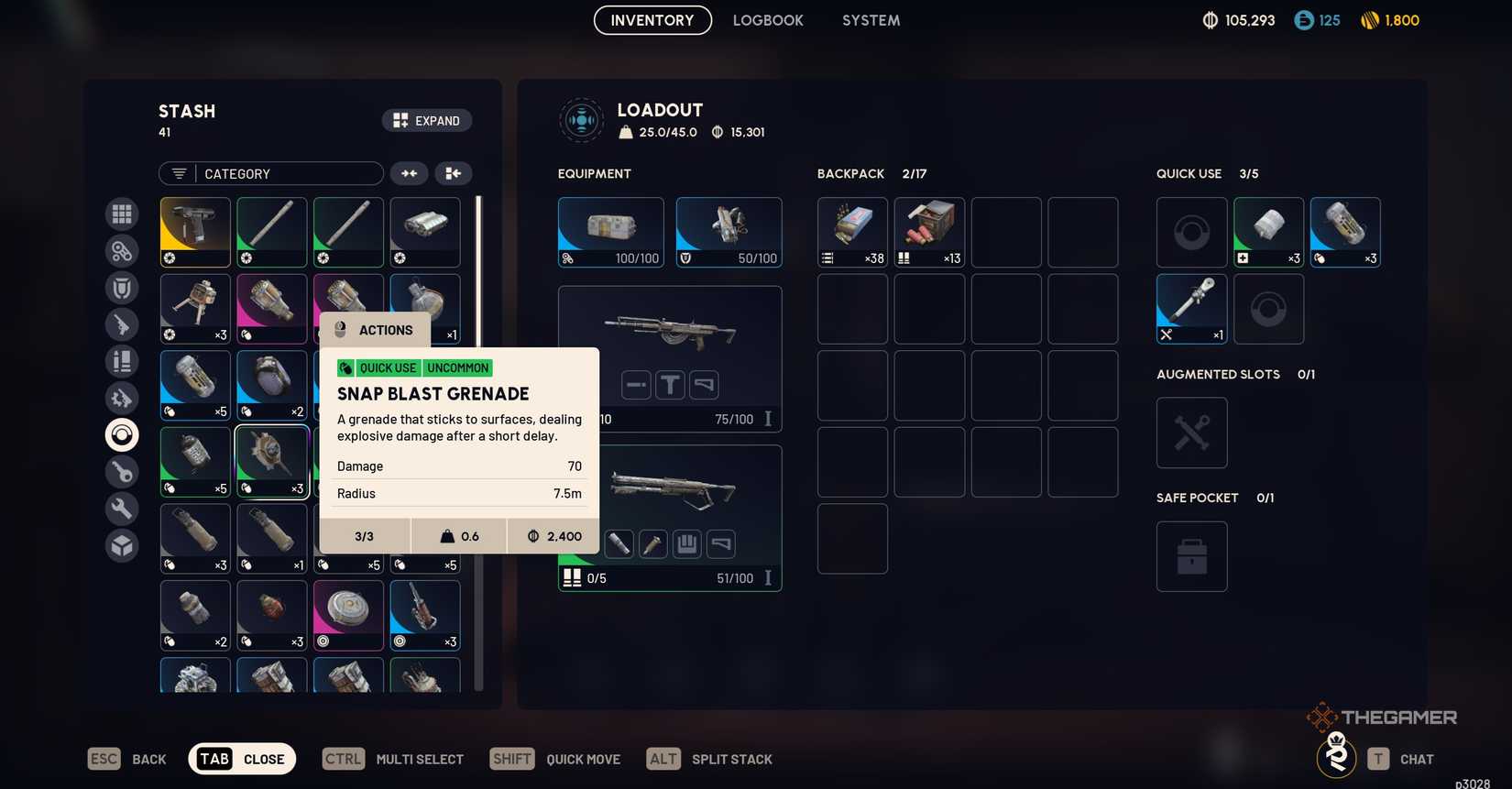 A Grenade in an inventory in Arc Raiders.