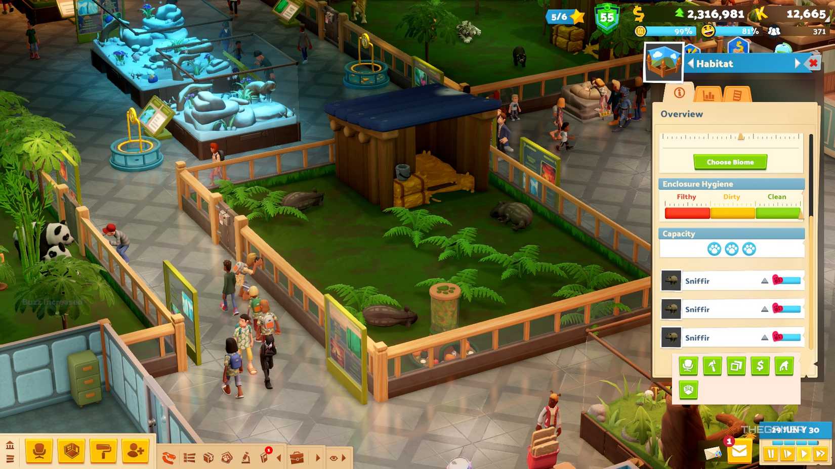 A habitat in Two Point Museum Zooseum.