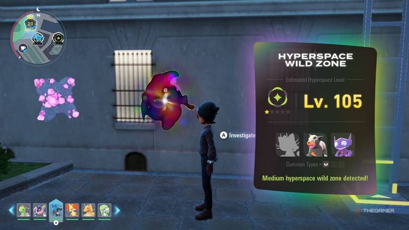 A Hyperspace Lumiose portal on a wall in Pokemon Legends Z A.