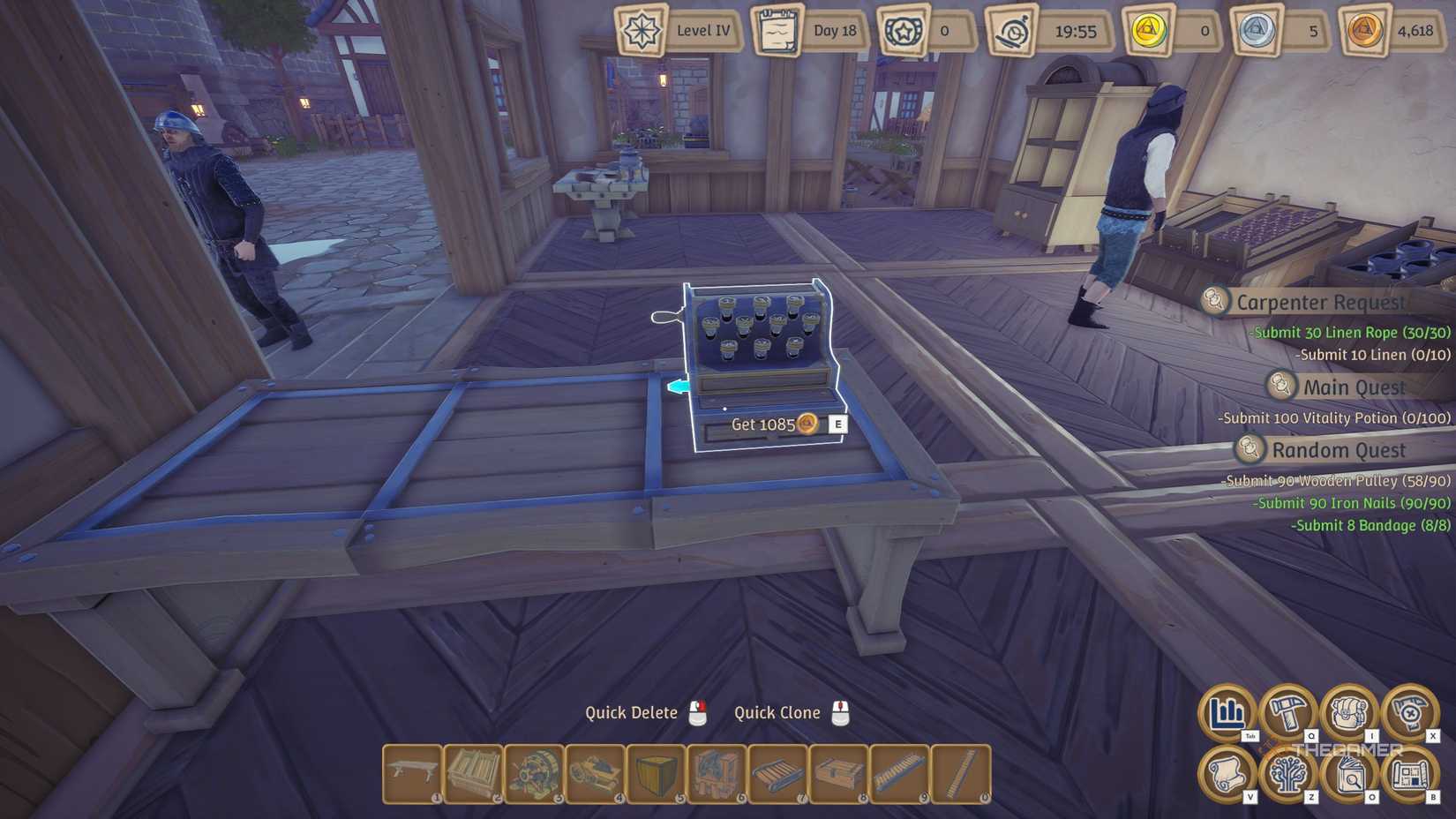Alchemy Factory showing money in the automatic cashier.