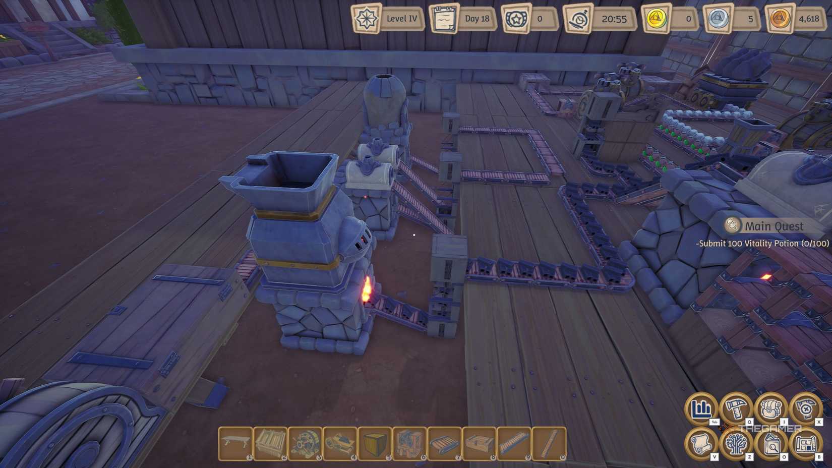 Alchemy Factory showing the forge build.