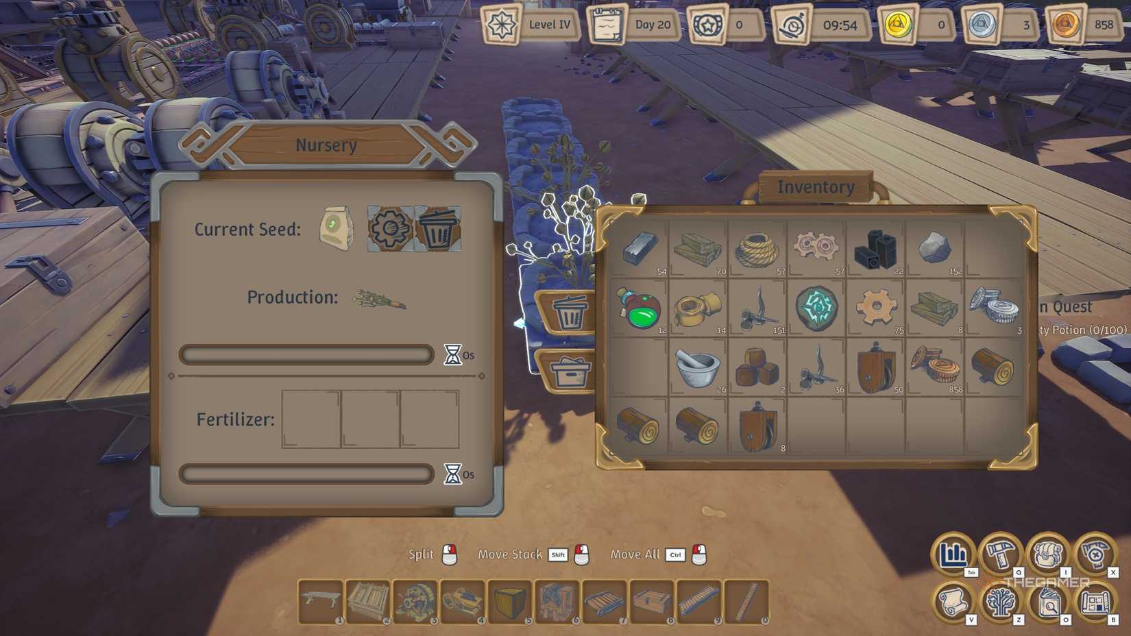 Alchemy Factory using the nursery.