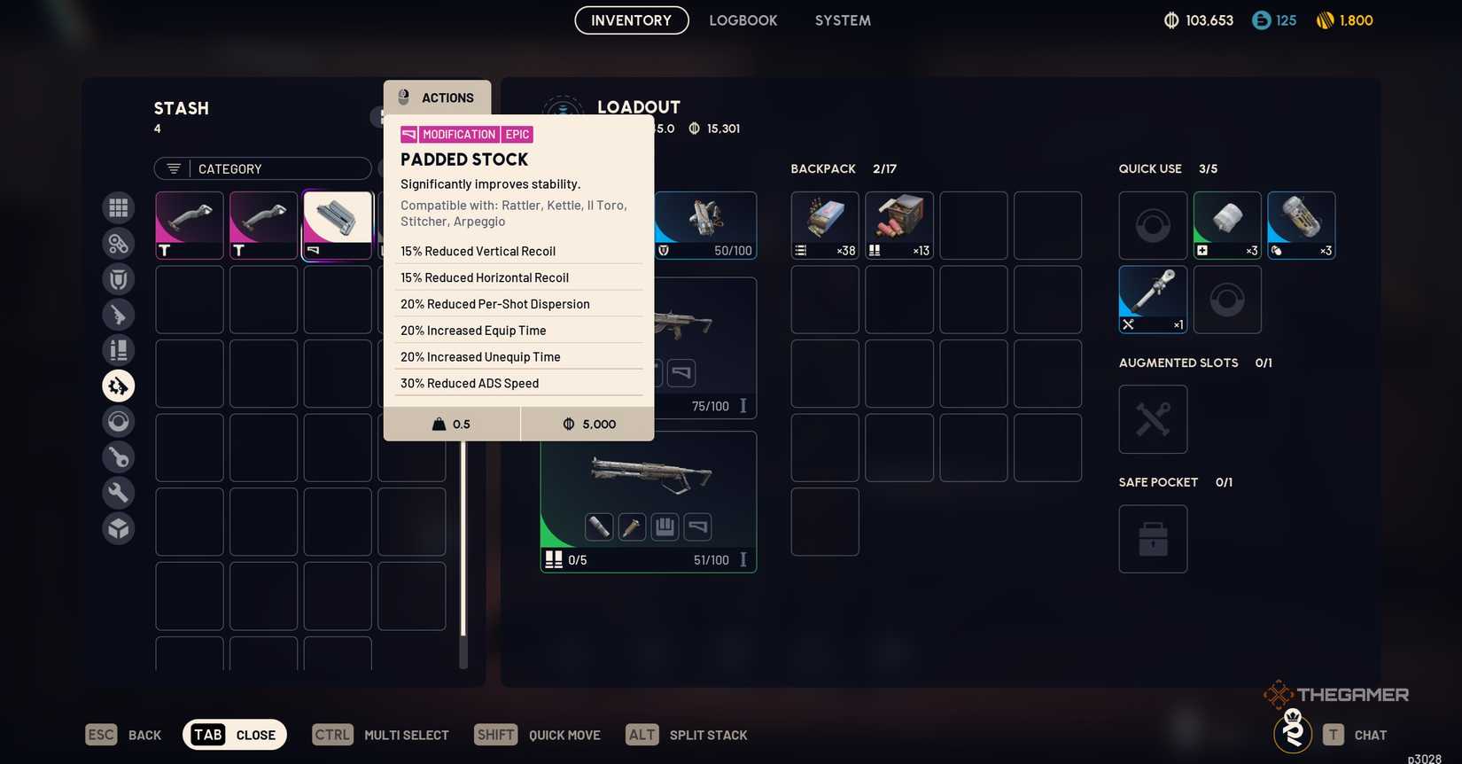 An Attachment also in an inventory in Arc Raiders.