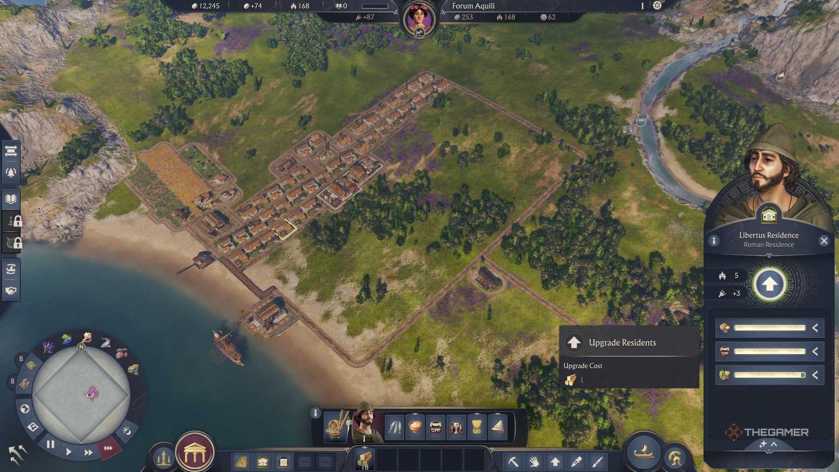 Anno 117_ Pax Romana upgrading the resident type.