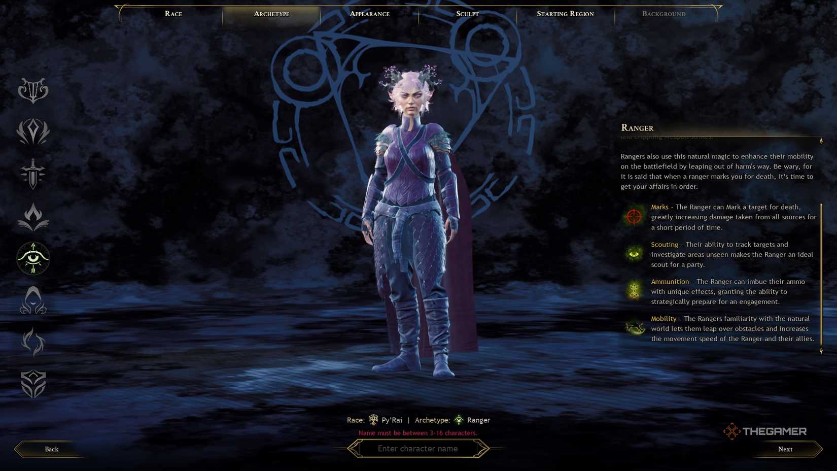 Ashes of Creation Ranger class.