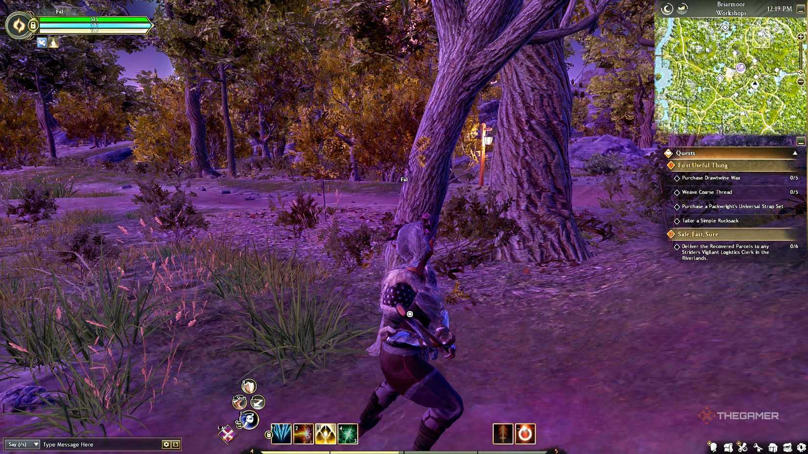 Ashes of Creation - Chopping a tree.