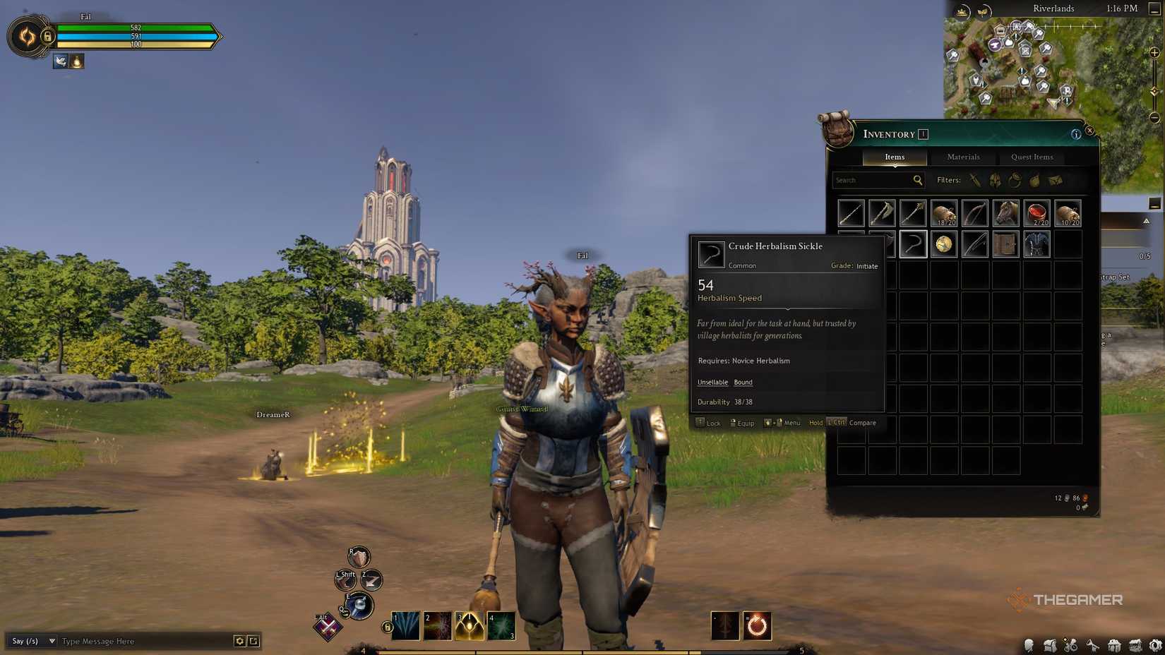 Ashes of Creation - Inventory showing tools.