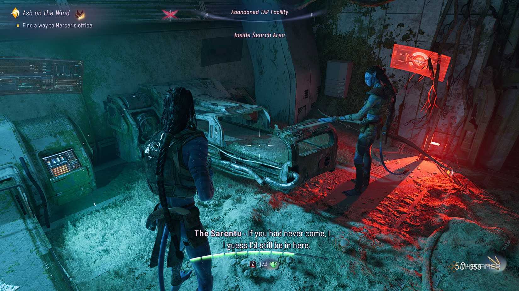 Avatar_ Frontiers of Pandora™ Investigating the cryo pods with the Sarentu inside the TAP facility.