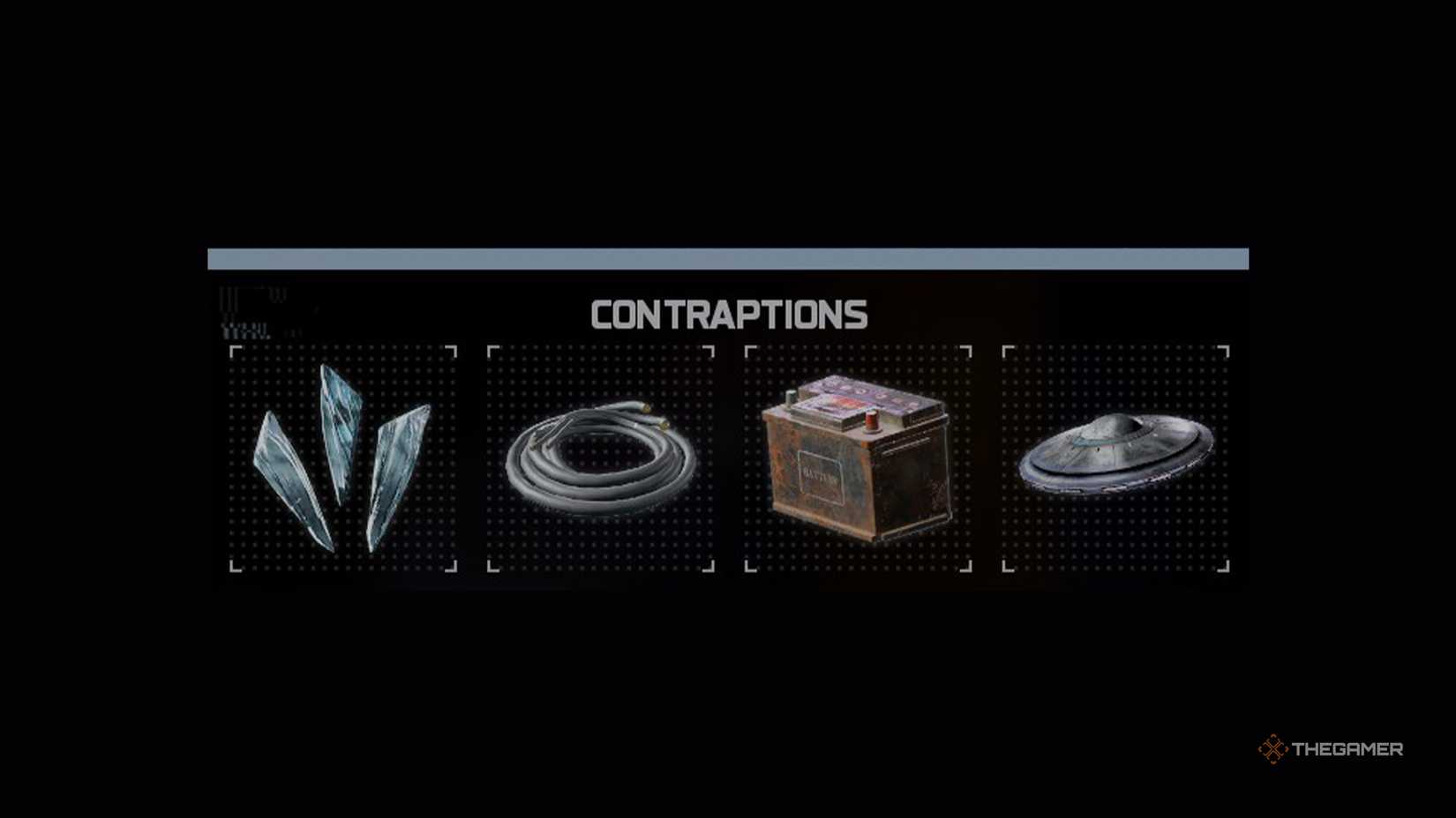 Black Ops 7 Astra Malorum Contraptions menu showing four different parts.