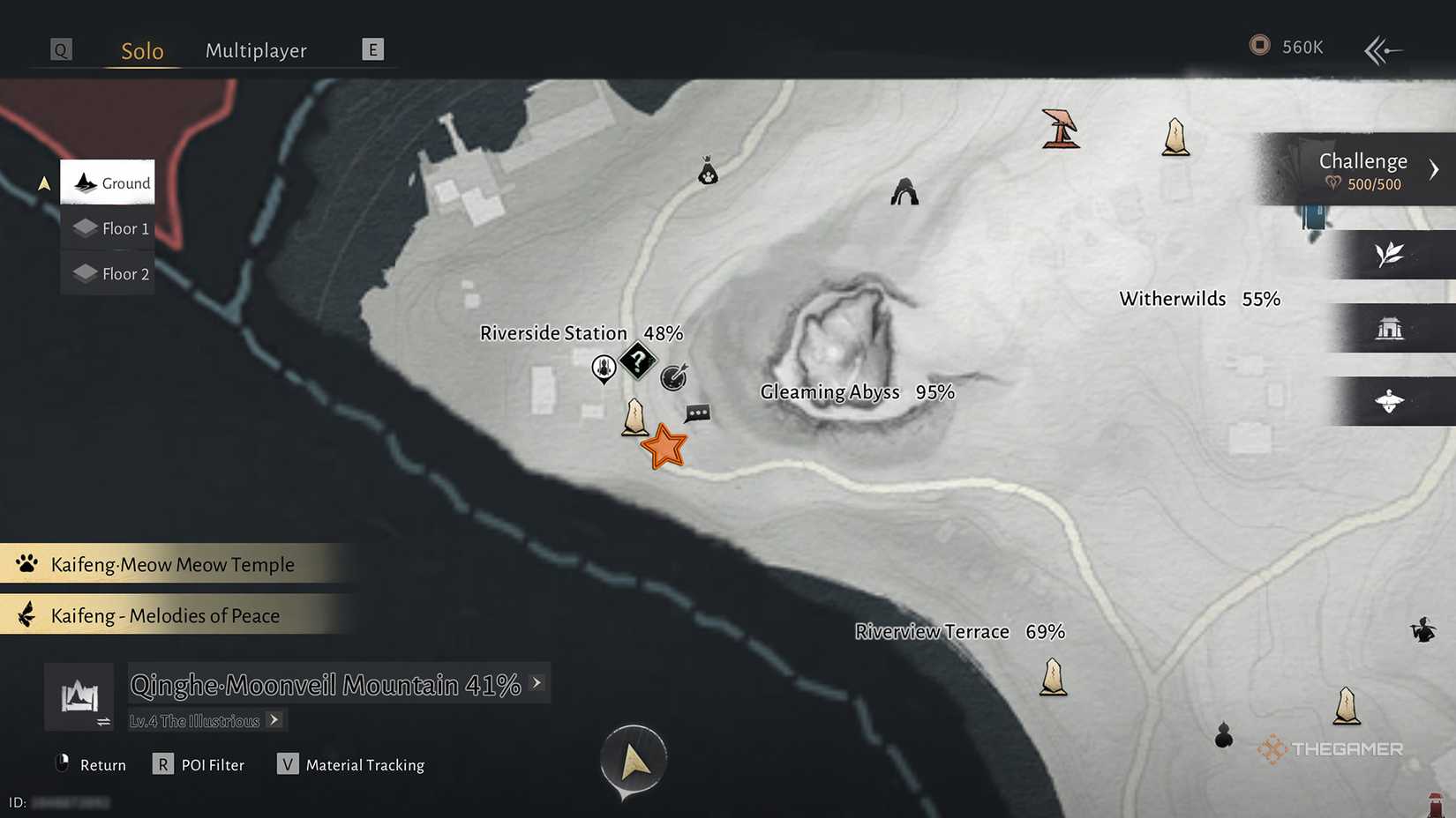 The starting location for Bounty Trouble in Where Winds Meet.