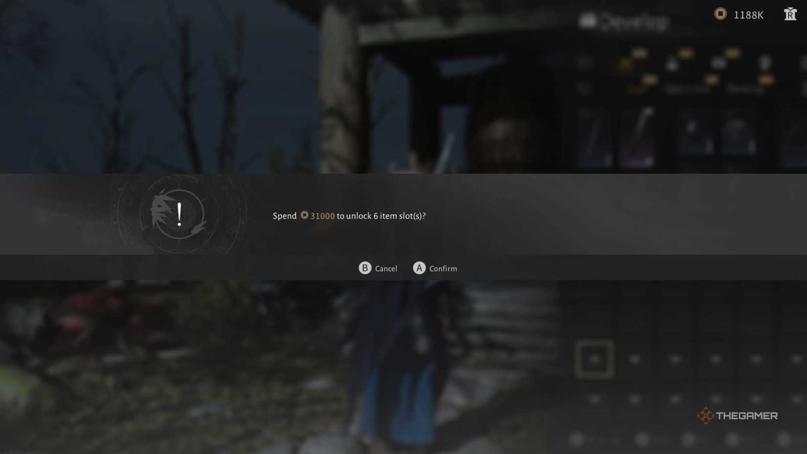 Buying new bag slots in where winds meet.