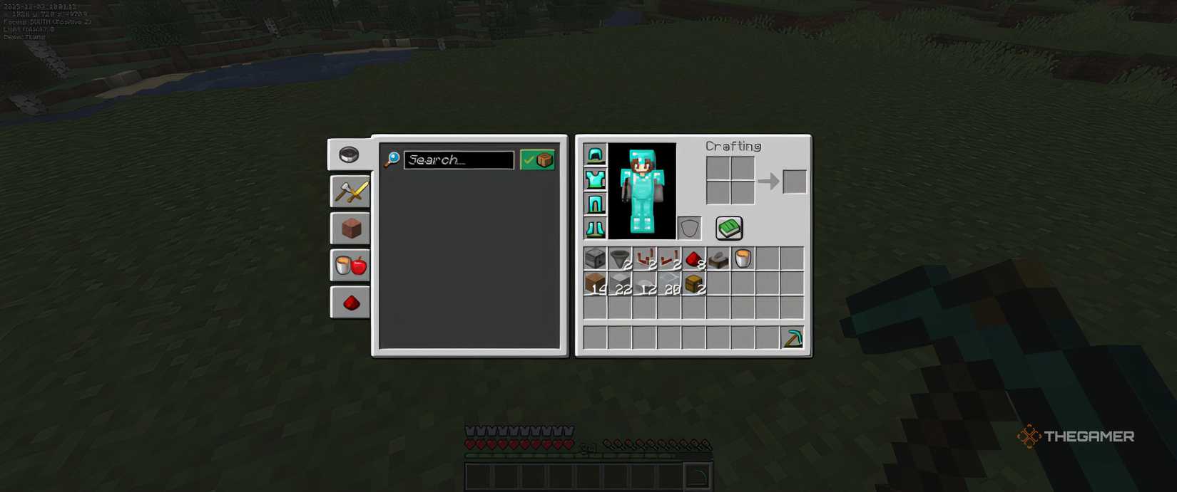 Chicken Farm materials in an inventory in survival minecraft.