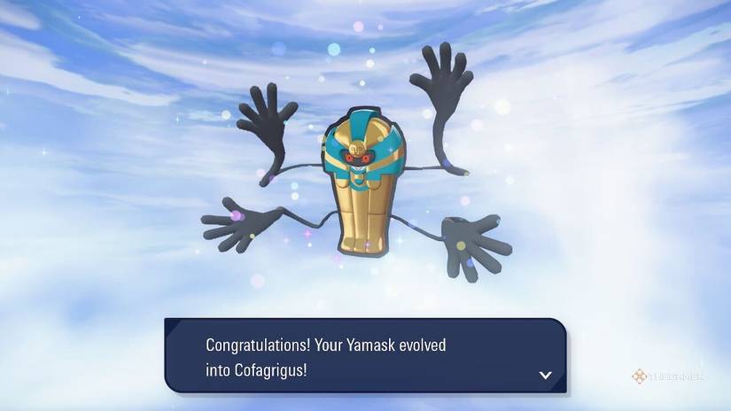 Cofagrigus evolving in Pokemon Legends Z A.