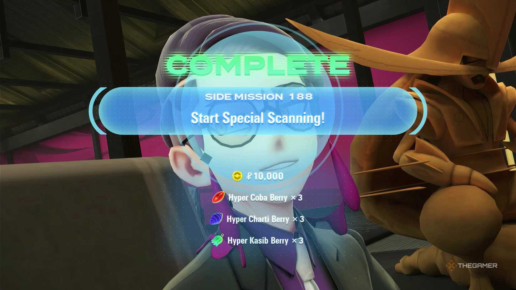 Completing Side Mission 188 in Pokemon Legends: Z-A to unlock Frigibax and Baxcalibur spawns in the Mega Dimension DLC.